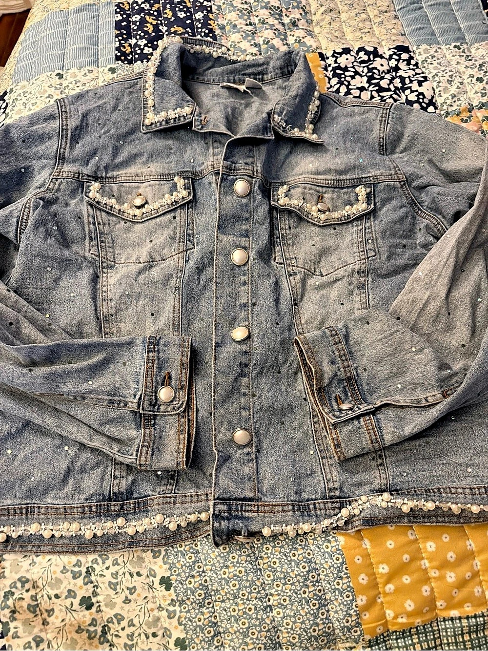 D&C by Diane Gilman Bride Denim Jacket Blue 1X
